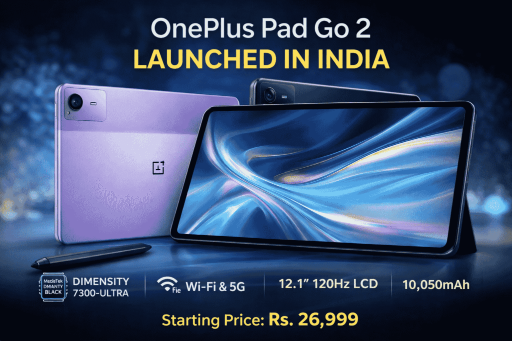 OnePlus Pad Go 2 tablet with 12.1 inch display launched in India